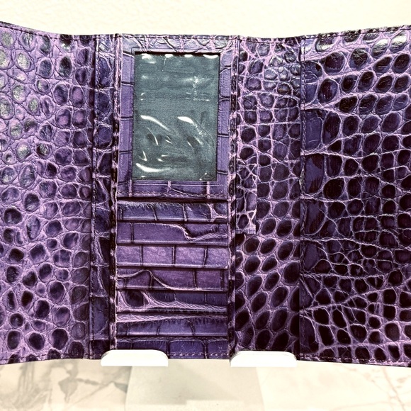 Dooney & Bourke Purple Croc-Embossed Clutch - Picture 4 of 7